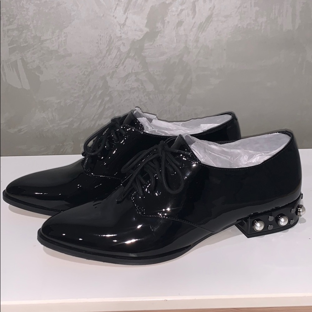 SOLE SOCIETY STUDDED DERBY GIBSON SHOES SIZE 9M